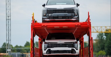 Nowe samochody - koleją: LTG Cargo Polska przewiozła partię nowych samochodów KIA
