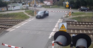 Chechło Pierwsze. Nieodpowiedzialny wjazd na przejazd kolejowy za 2 tys. złotych