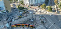 Tramwajowe puzzle na pl. Zawiszy już ułożone