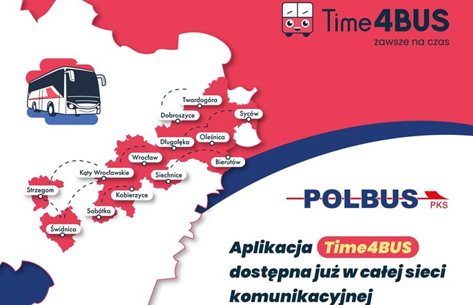 Wszystkie trasy Polbus-PKS w aplikacji Time4BUS