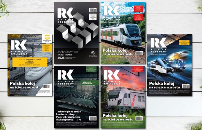 Specjalny numer Rynku Kolejowego 7/8 2025 dostępny bezpłatnie na stoisku redakcji na targach TRAKO!