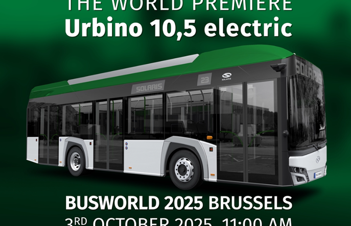 Już w październiku Solaris zaprezentuje Urbino 10,5 electric w Brukseli