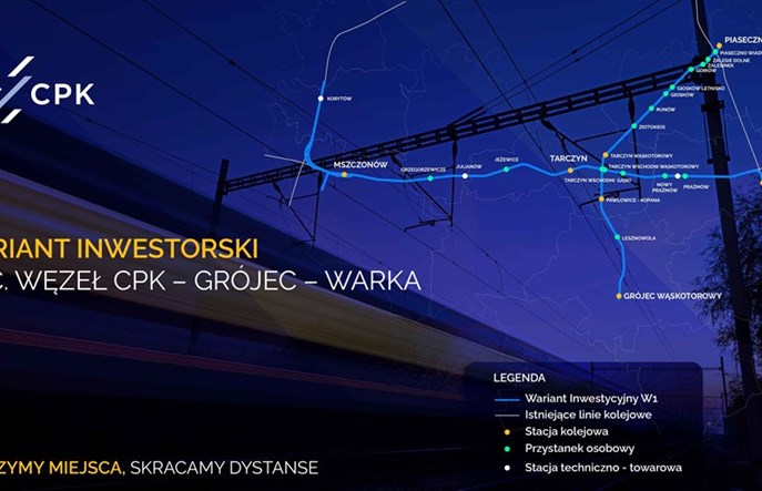 CPK. Jest wariant inwestorski CPK – Grójec – Warka