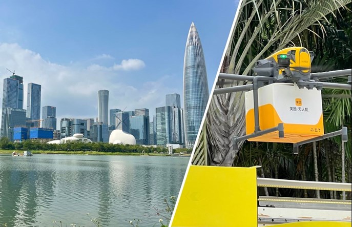 Shenzhen. Drony wożą jedzenie 