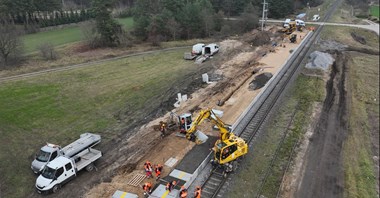 PLK SA odbudowują linię do Łomży