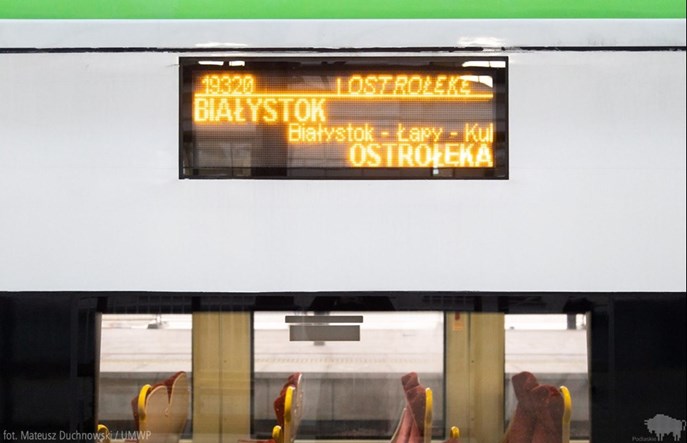 Pociągi Regio Białystok – Ostrołęka pojadą przez Łomżę 