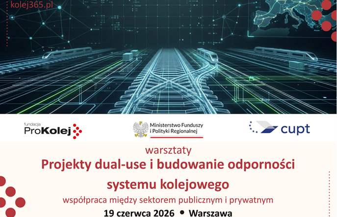 Kolej jako element odporności państwa. Ostatni moment na rejestrację na warsztaty o projektach dual‑use