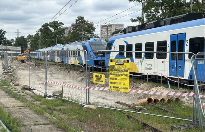 W Szczecinie powstaje nowoczesna myjnia pociągów POLREGIO