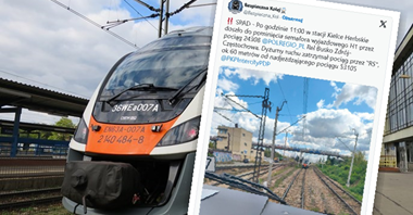 O krok od zderzenia w Kielcach. Dwa pociągi na jednym torze