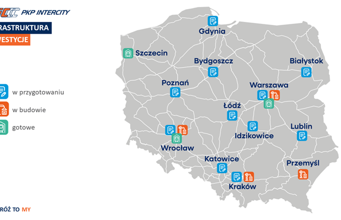 PKP Intercity zbuduje nowe zaplecza w Poznaniu i Bydgoszczy