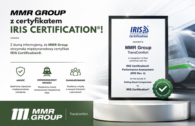 MMR Group TransComfort ponownie z certyfikatem IRIS