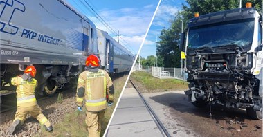 Jastrowie. Zderzenie ciężarówki i pociągu dalekobieżnego – w środku prawie pół tysiąca pasażerów