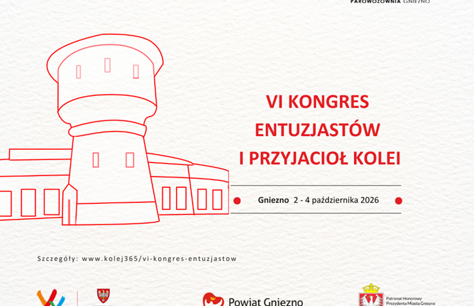 Kolejowy weekend, którego nie można przegapić. Ruszyły zapisy na Kongres Entuzjastów i Przyjaciół Kolei w Gnieźnie