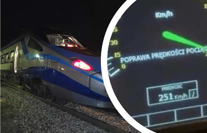 PKP PLK kończy testy  GSM-R na CMK. Pendolino bliżej 250 km/h 