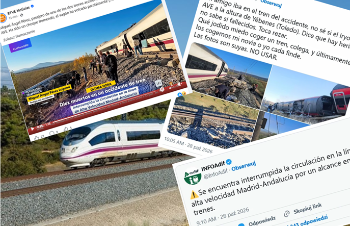 Katastrofa kolejowa w Hiszpanii. Zderzyły się pociągi dużych prędkości