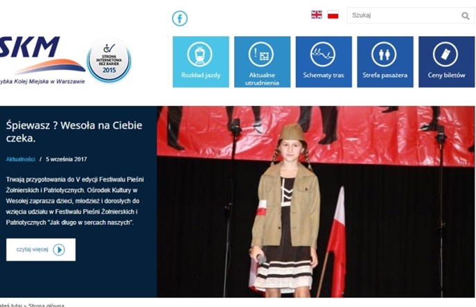 Strona internetowa SKM najbardziej dostępna dla niepełnosprawnych