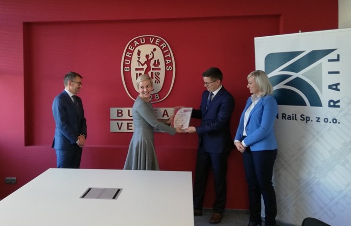 Firma KZN Rail otrzymała certyfikat ISO 45001
