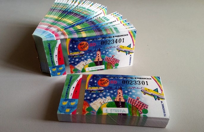 Pabianice: Bilety z dziecięcym rysunkiem