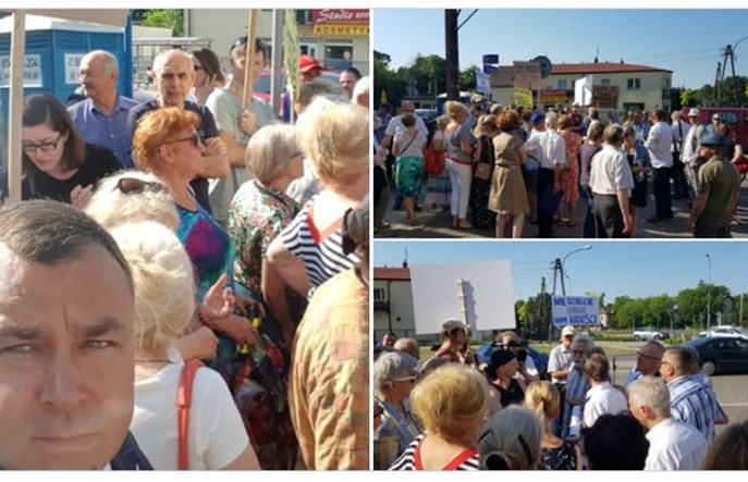 Mieszkańcy Wawra zorganizowali protest. Chcą torów pod ziemią