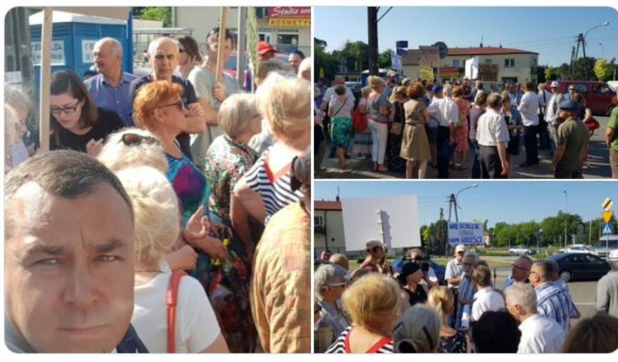 Mieszkańcy Wawra zorganizowali protest. Chcą torów pod ziemią Mieszkańcy Wawra zorganizowali protest. Chcą torów pod ziemią