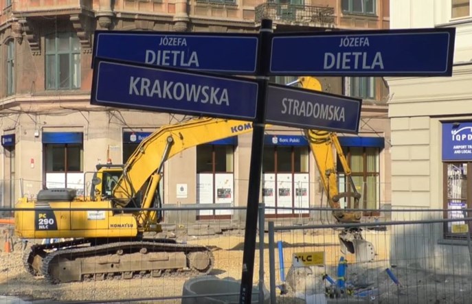 Kraków: Wykopaliska na Krakowskiej. Tramwaje wrócą później