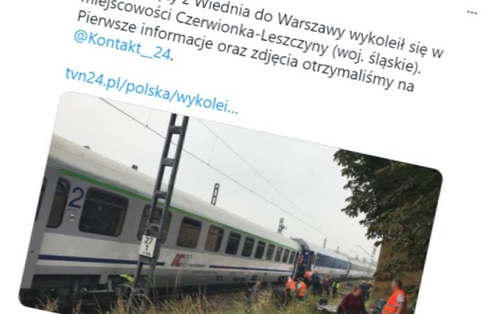 Wykoleił się pociąg Chopin. Wstrzymany ruch na linii Tychy – Rybnik