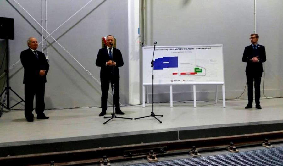Wiceminister Bittel w Zakładzie Usług Taborowych Remtrak Wiceminister Bittel w Zakładzie Usług Taborowych Remtrak
