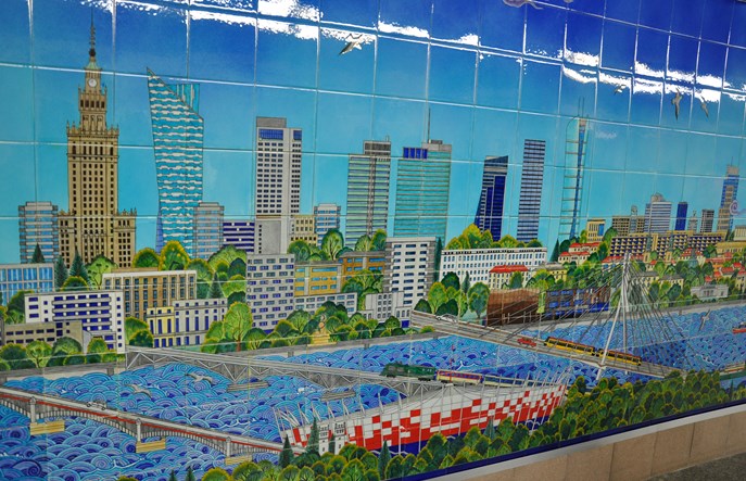 Metro: Odsłonięto panoramę Warszawy i Stambułu na Politechnice