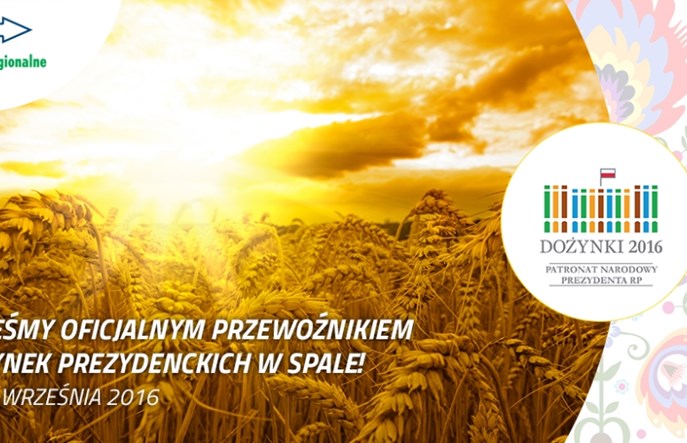 Przewozy Regionalne oficjalnym przewoźnikiem Dożynek Prezydenckich