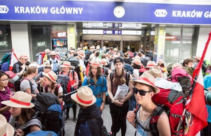 ŚDM: 70 tysięcy osób wyjechało z Krakowa koleją