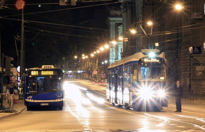Nocna komunikacja w Krakowie