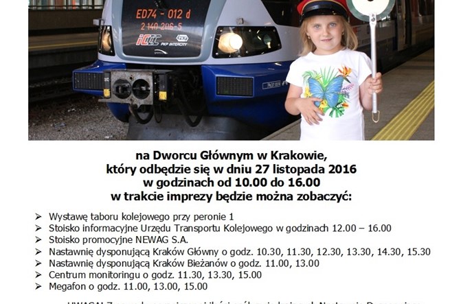 Święto Kolejarza na dworcu głównym w Krakowie