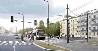 Tramwaj na Kasprzaka czeka na metro