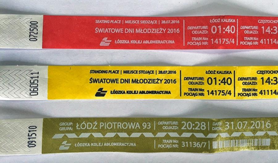Specjalne opaski dla pielgrzymów pomogą znaleźć pociąg. To nowość na polskiej kolei Specjalne opaski dla pielgrzymów pomogą znaleźć pociąg. To nowość na polskiej kolei
