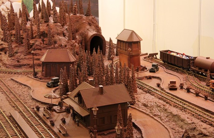 Makieta z czekolady w Muzeum Kolejnictwa