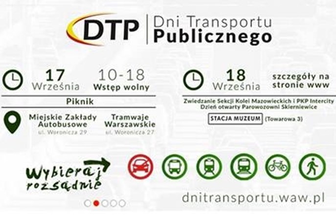 Koleje Mazowieckie współorganizatorem Dni Transportu Publicznego