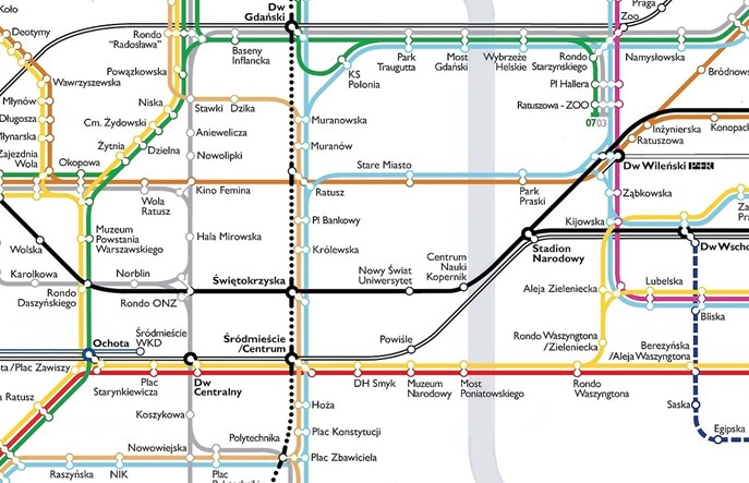 Metram, czyli projekt mapy transportu szynowego w Warszawie