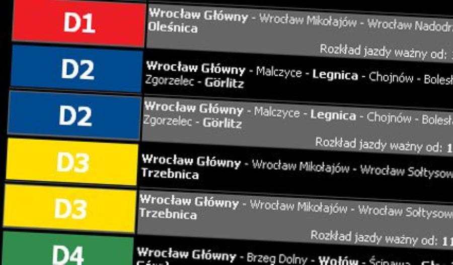Rozkład jazdy 2011/2012 na Dolnym Śląsku