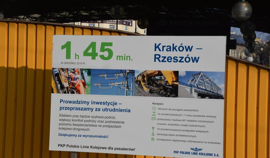 Od grudnia pierwsze efekty modernizacji linii Kraków – Rzeszów