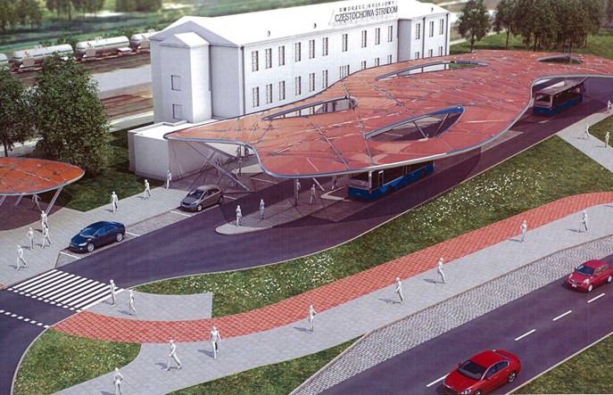 Węzły przesiadkowe w Częstochowie na wizualizacjach