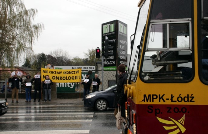 Zgierz: Protest w obronie tramwaju
