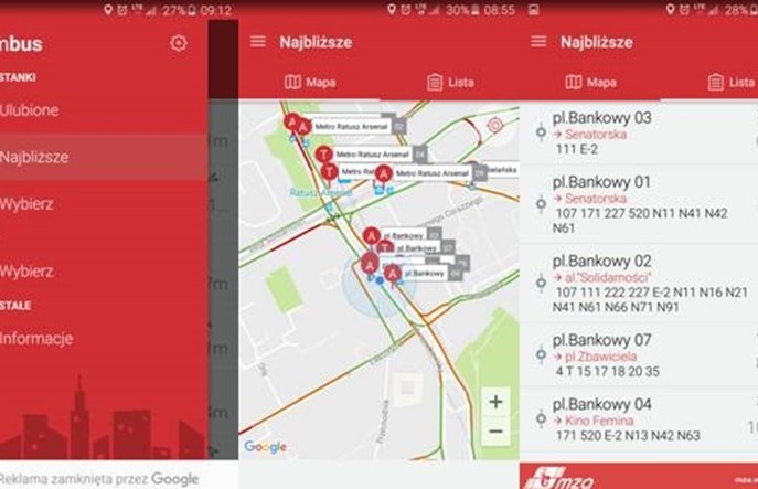 Warszawa. Już działa TramBus, aplikacja lokalizująca autobusy