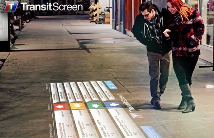 Rozkład jazdy na chodniku