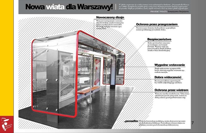 Warszawa: Półtora tysiąca nowych wiat przystankowych już wkrótce