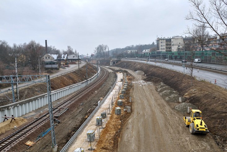 Postępują prace przy krakowskiej łącznicy [zdjęcia]