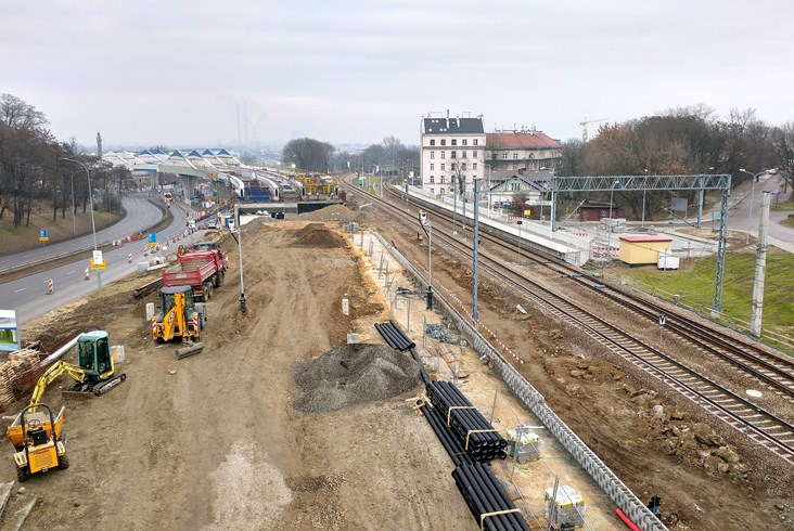 Postępują prace przy krakowskiej łącznicy [zdjęcia]