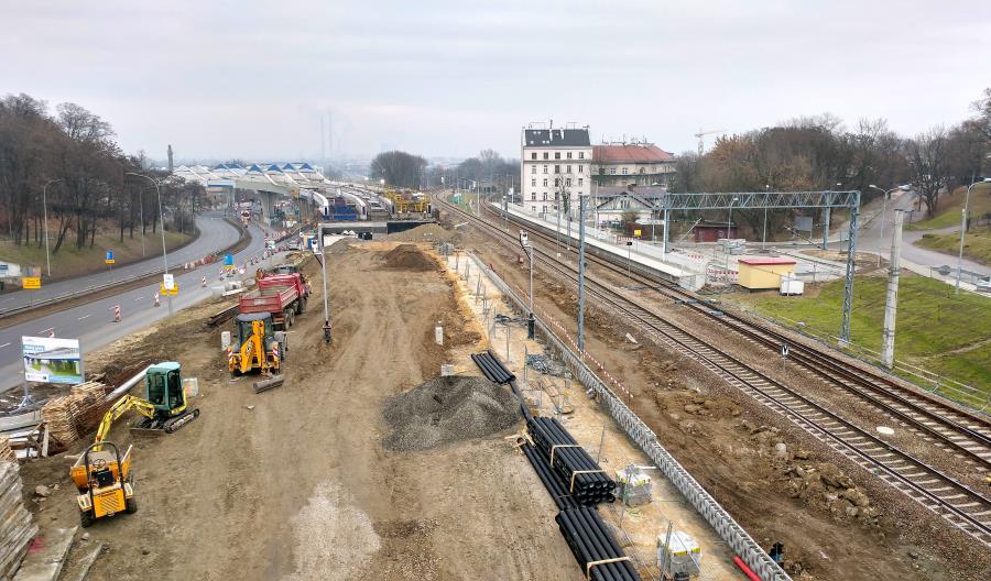 Postępują prace przy krakowskiej łącznicy [zdjęcia]