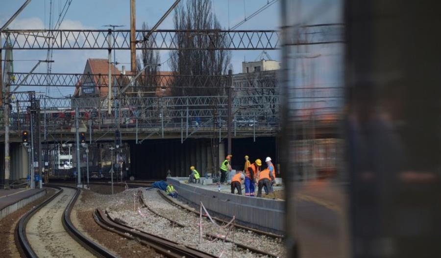 Trwają prace budowlane na stacji Gdańsk Główny