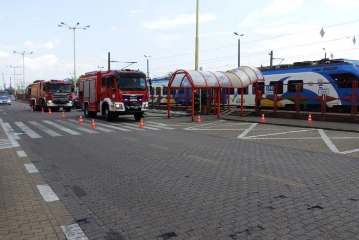 Strażacy symulowali pożar Impulsa Strażacy symulowali pożar Impulsa