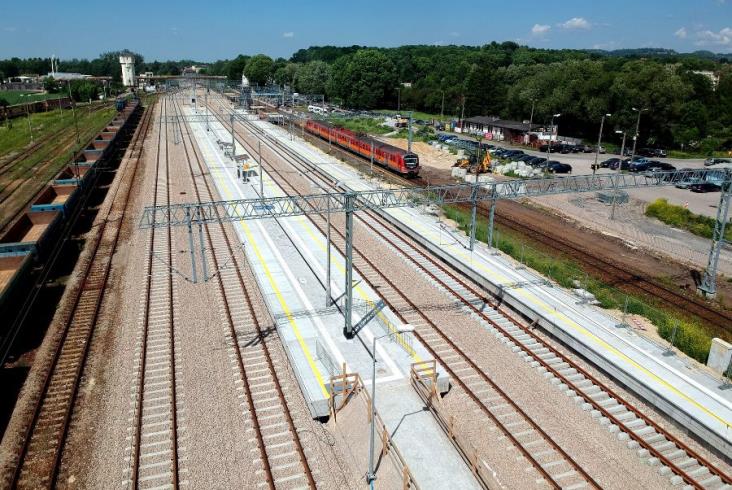 Nowy peron dla podróżnych na stacji Krzeszowice Nowy peron dla podróżnych na stacji Krzeszowice